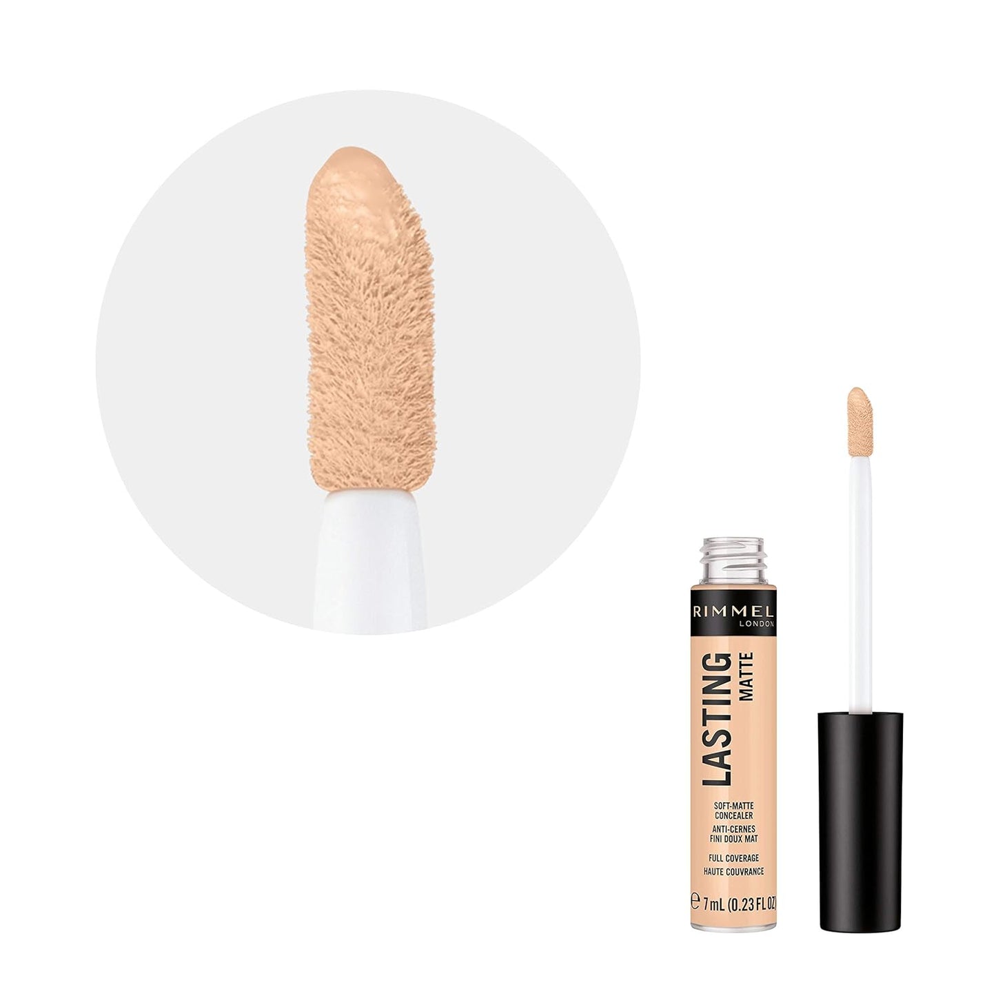 Rimmel London Lasting Matte Concealer, Shade 005 - Porcelain, 005 - Porcelain, 7 ml