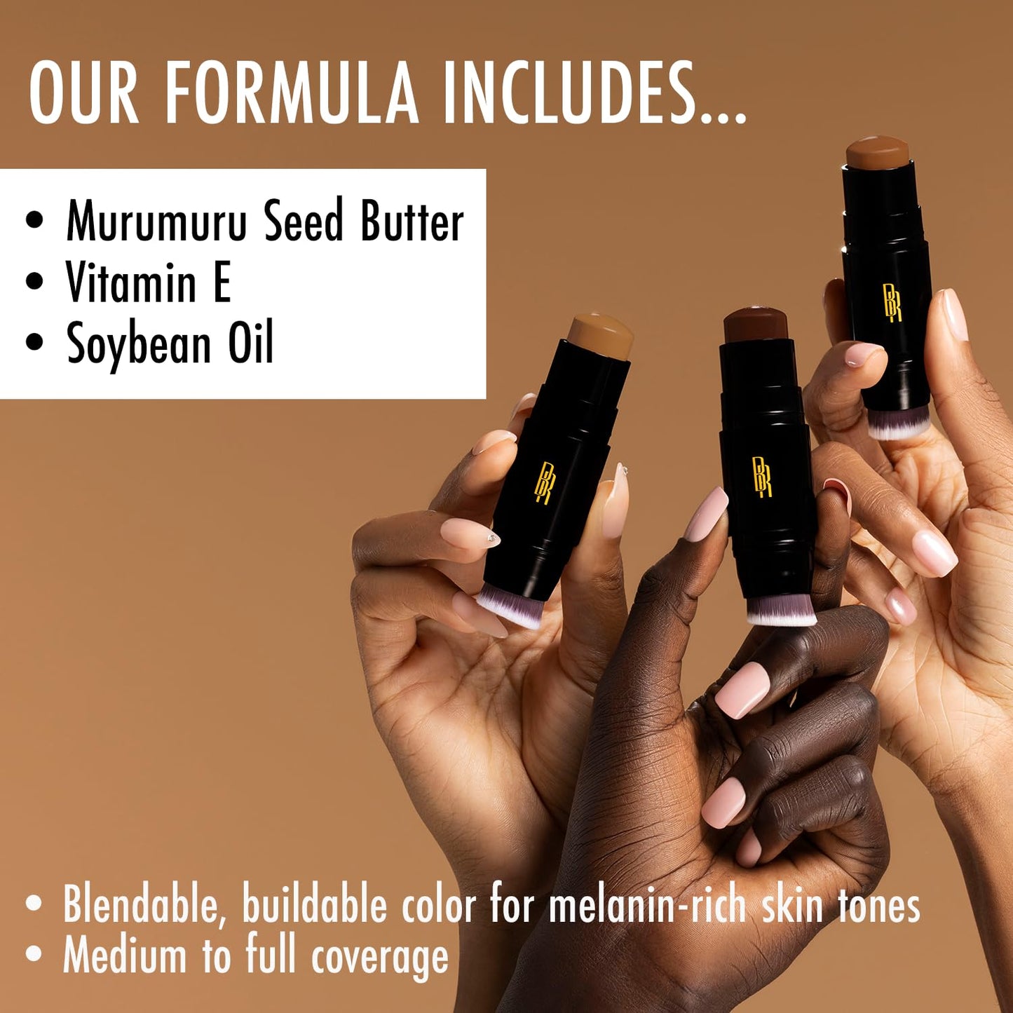 Black Radiance Color Perfect Foundation Stick,Cocoa Bean, 0.25 Ounce