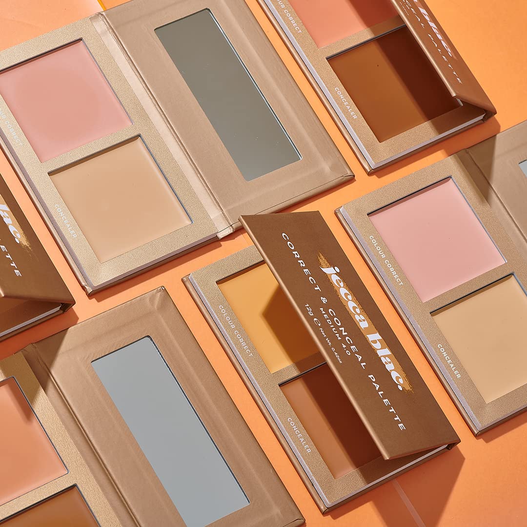 Jecca Blac Correct and Conceal Medium Coverage Palette, Lightweight Long Lasting Formula, Medium To Full Coverage, Gender Neutral and LGBTIQA+ Inclusive Make Up, Medium 2.0, 12g