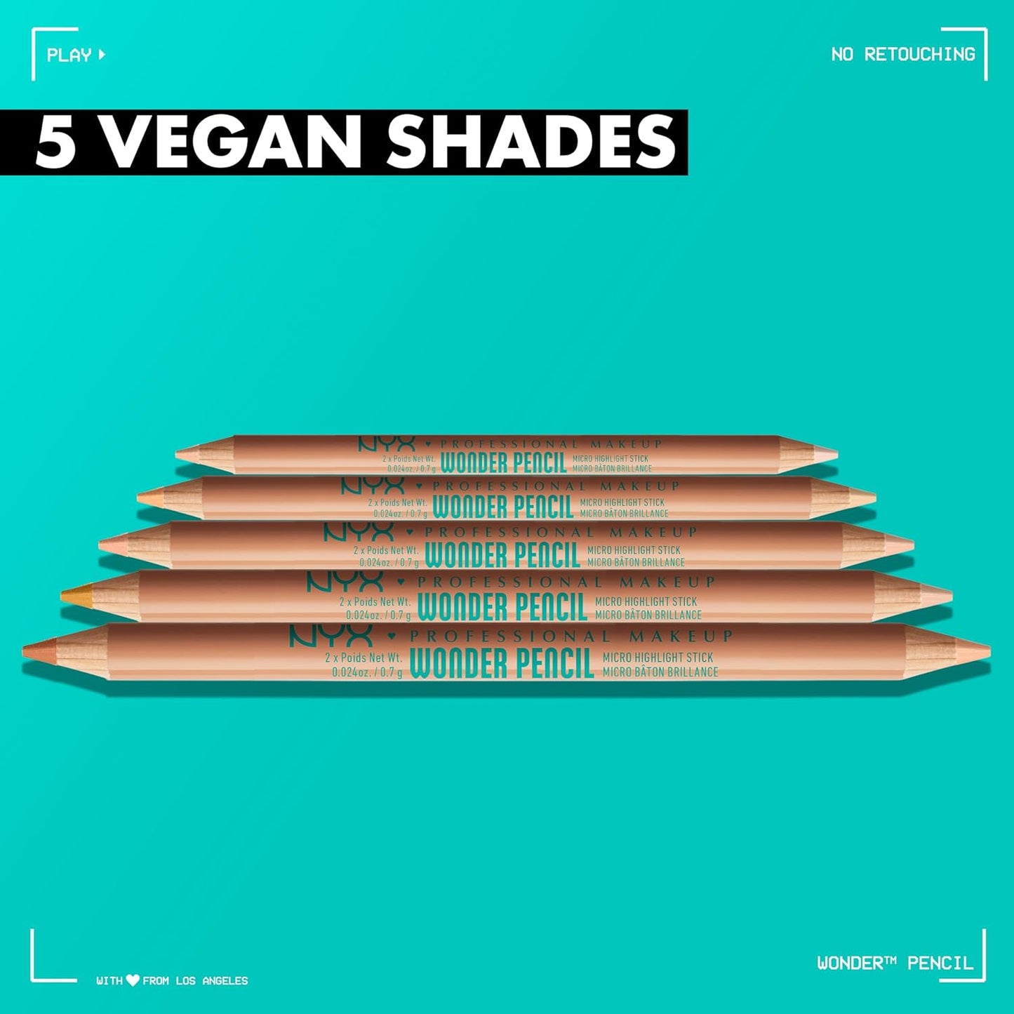 NYX PROFESSIONAL MAKEUP Wonder Pencil, Multi-Use Micro Highlighter & Concealer Stick - Warm Deep