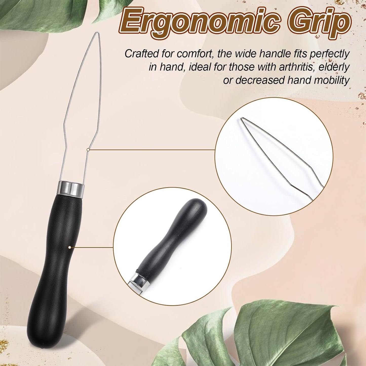 3pcs Button Hook and Zipper Pull Helper, One Hand Button Assist Device Dressing Aid Tool Button Helper Tool for Elderly Seniors Disabled Men and Women Arthritis & Limited Dexterity