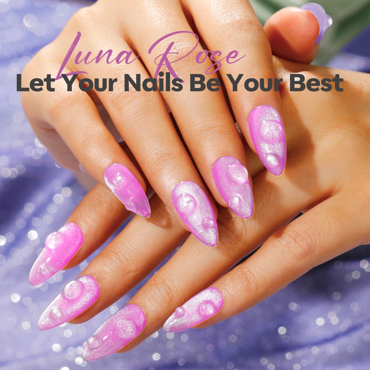 modelones Chrome Purple Nail Polish, 15 ml Quick Dry Nail Polish Mermaid Iridescent Shimmer Pearl Purple Nail Lacquer Long Last Shine Nail Art DIY Home Manicure Gift for Women Girls 0.5 Fl Oz