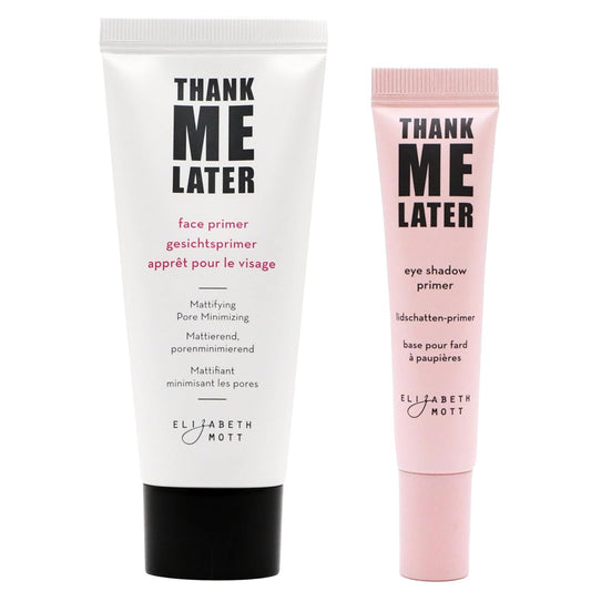 Elizabeth Mott Thank Me Later Face & Eye Primer – Long-Lasting Matte Makeup Base, Pore Minimizer, Oil & Shine Control, Wrinkle Blurring, Crease Prevention, Smooth Finish for All-Day Wear – 10g & 30g
