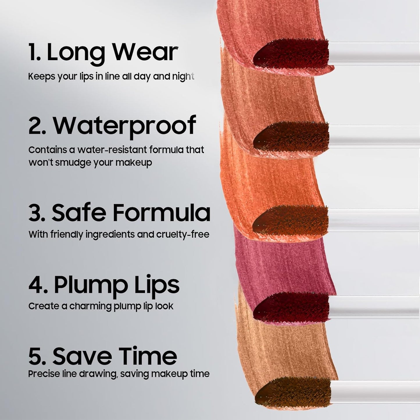 Lip Stain Peel Off Lip Liner - Long Lasting Comfortable Vivid Color Peel Lip Stain Smudge Proof Finish, Create A Charming Vibrant Lip Color Makeup For All Skin Types with All-Day (#04 Coral)
