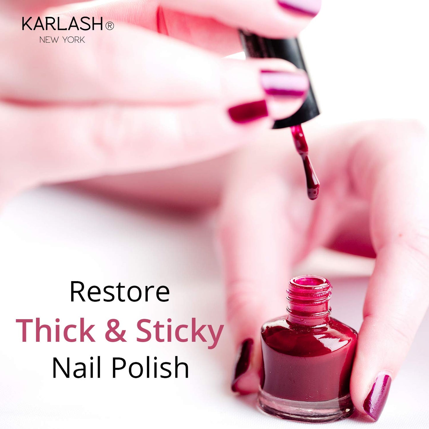Karlash Professional Nail Polish Thinner 0.5 oz - Restore thick and sticky nail polish (1 Piece)
