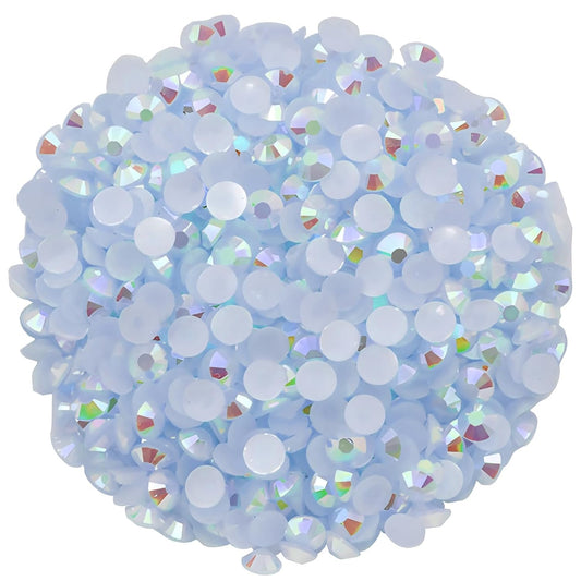 1440 Pcs SS20 5mm Flatback Rhinestones for Nails Art Crafts Glitter Round Shine Gems AB Crystals DIY Clothes Shoes （White AB）