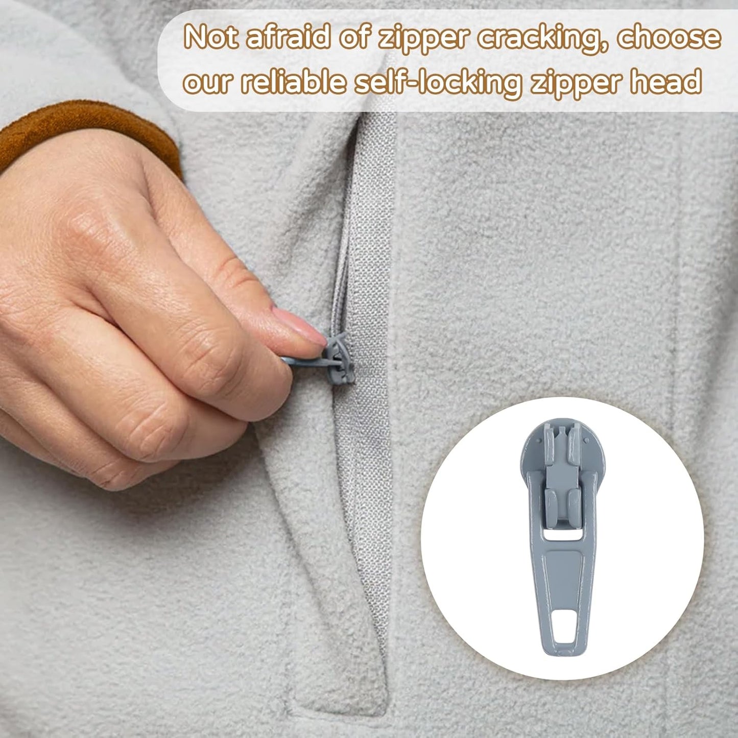 DOITEM 96Pcs Zipper Repair Kit Zipper Replacement 3# Zipper Pull Rescue Kit for Clothing Jackets Purses Luggage (12 Colors)