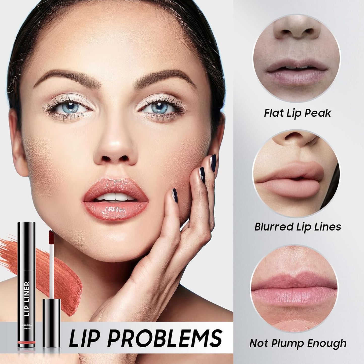 Lip Stain Peel Off Lip Liner - Long Lasting Comfortable Vivid Color Peel Lip Stain Smudge Proof Finish, Create A Charming Vibrant Lip Color Makeup For All Skin Types with All-Day (#04 Coral)