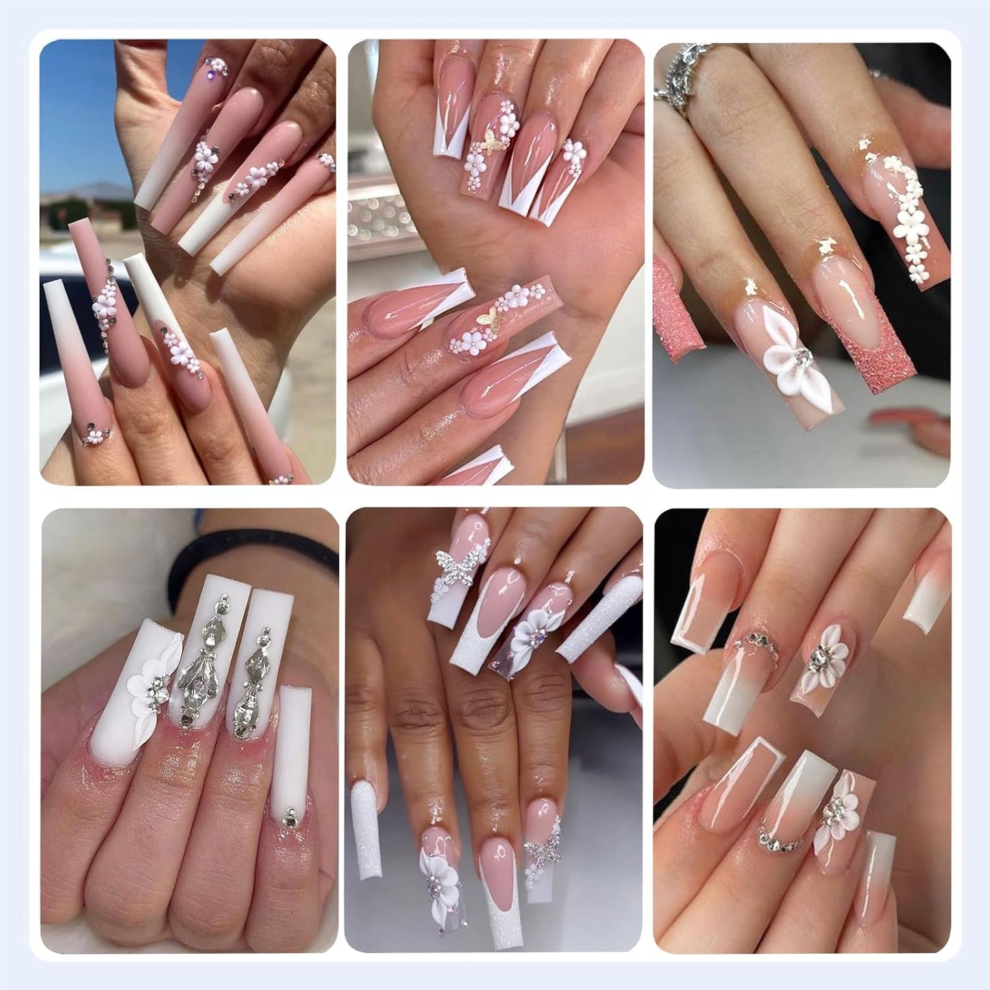 Nail Art Charms with Rhinestones Glue Gel White Flatback Pearls Luxurious Nail Charms Supplies Accessories Gold Steel Ball Nails Gems Jewelry Pearls for Women Nails Design