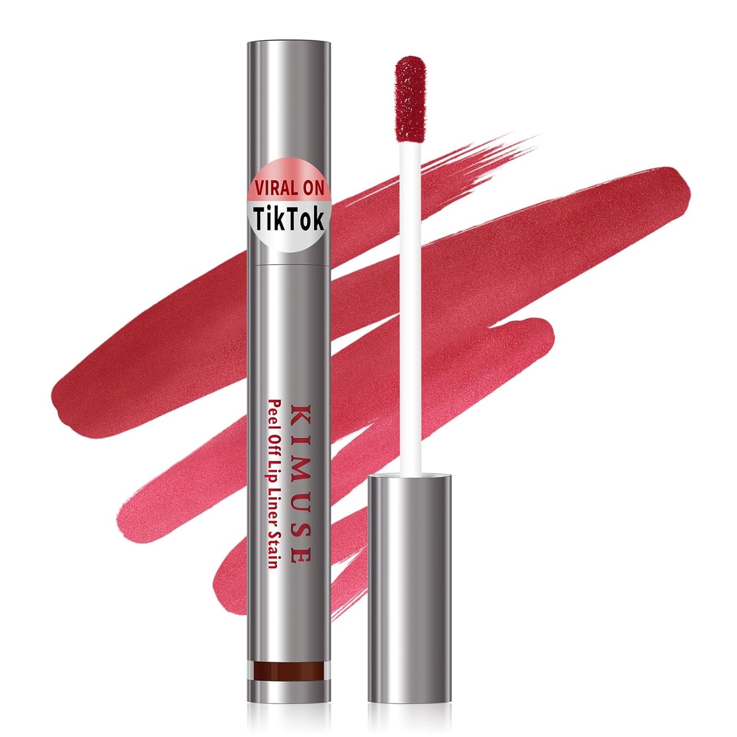 KIMUSE Peel Off Lip Liner Stain, Long Lasting Lip Tint Stain, Waterproof, Transfer-Proof, Highly Pigmented Color Lip Stain Liner, Matte Finish