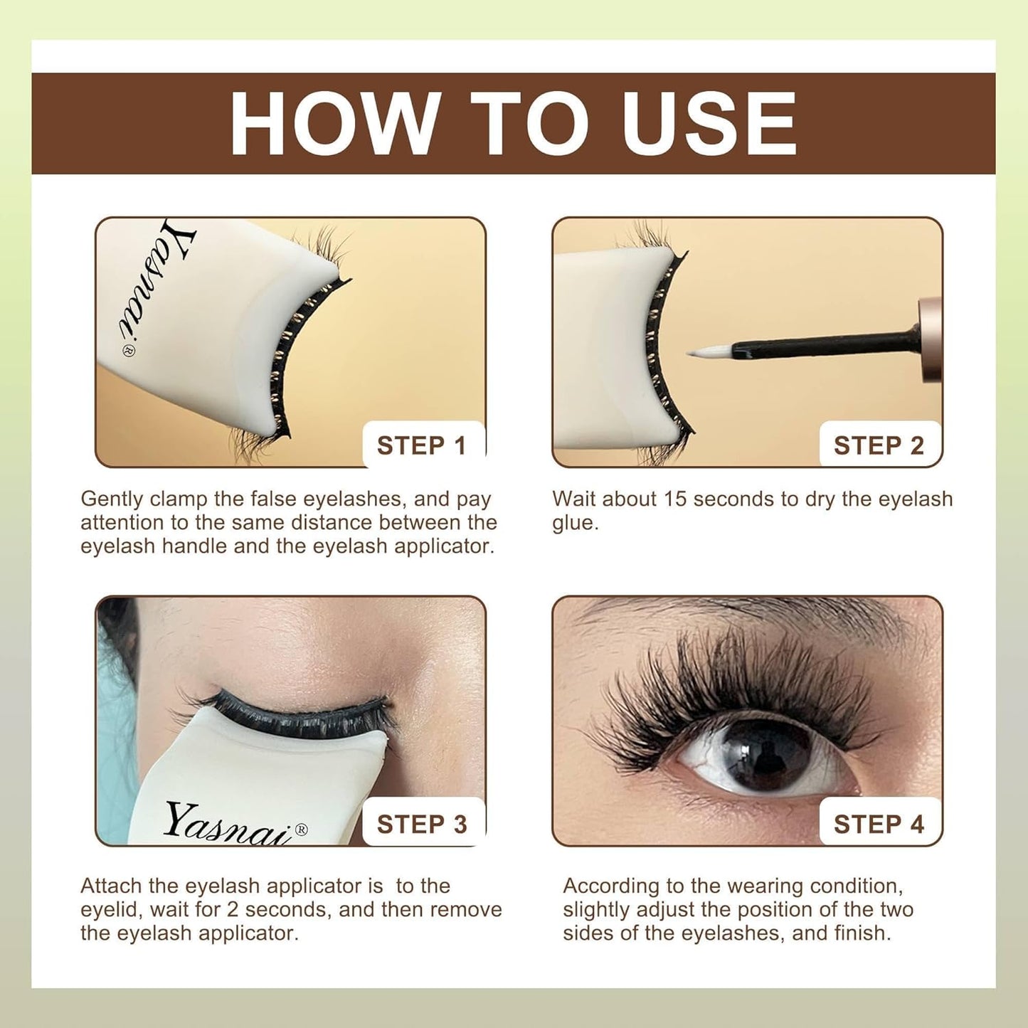 2 PCS YASNAI Lash Clip Applicator False Eyelashes More Convenient Applicator Tool for Wear Eyelashes, Lashes Buddy Makeup Tweezers