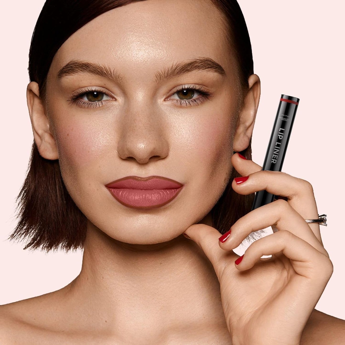 Lip Stain Peel Off - Lip Liner Waterproof, Lip Liner Stain Transfer Proof & Plumping, Moisturizing Non-Stick Cup Matte Finish Stay On All Day, Cocoa Color