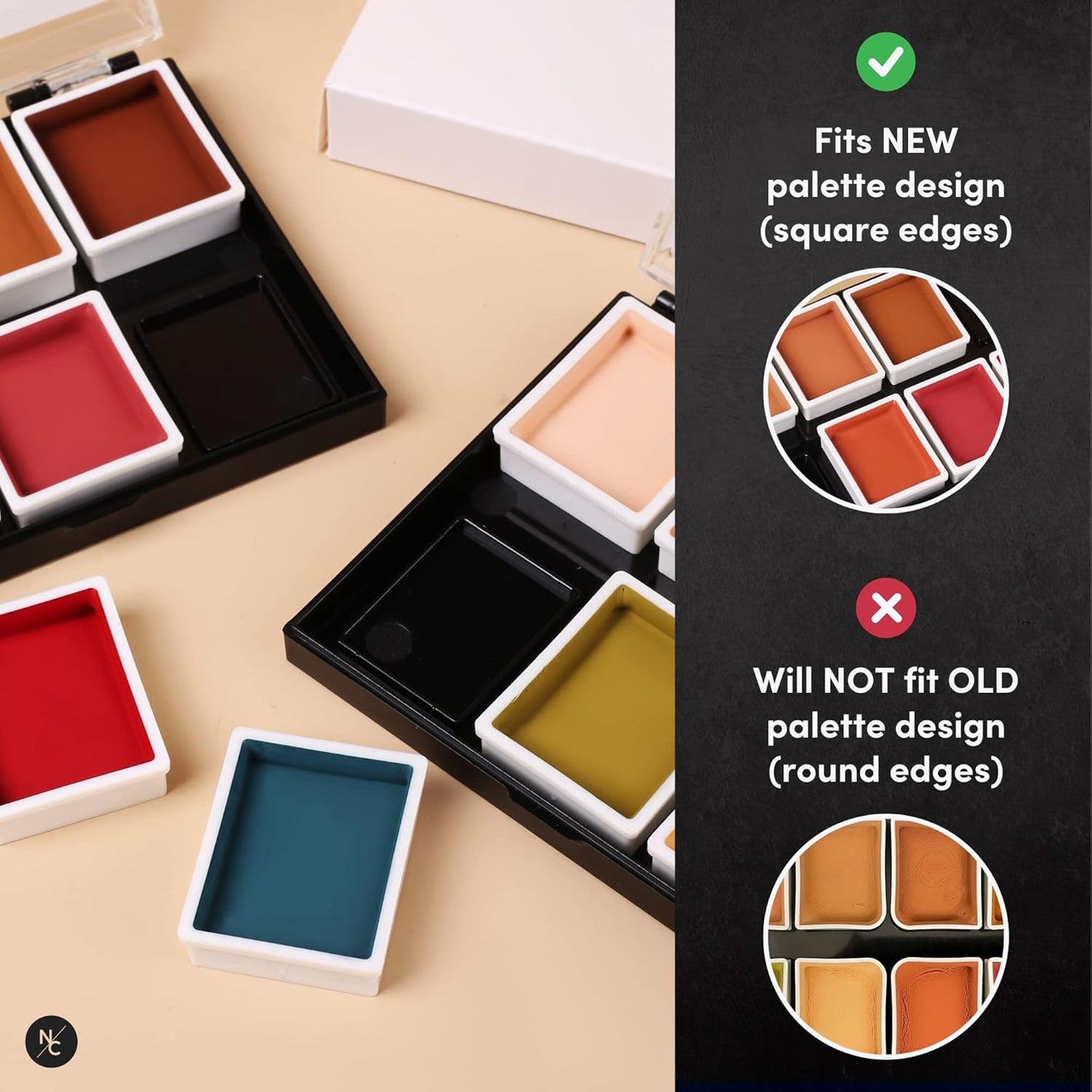 Alcohol Palette Refill Pans - Skin Tones - Warm Tone