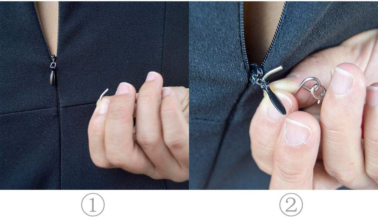 Dress Zipper Helper Zipper Puller Zipping Up Down Dress Yourself Zip Aid Tool (Multi Color)