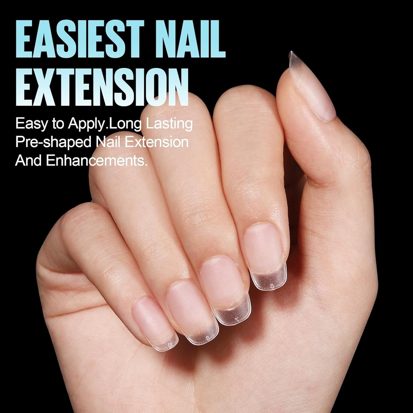 TOMICCA Short Oval Gel Tips, Oval Gel Nail Tips, No File Full Cover Press On Nails, Double Sided Matte Nail Tips, 360Pcs 15 Sizes Professional Nail Salon Manicure at Home for Girls and Women