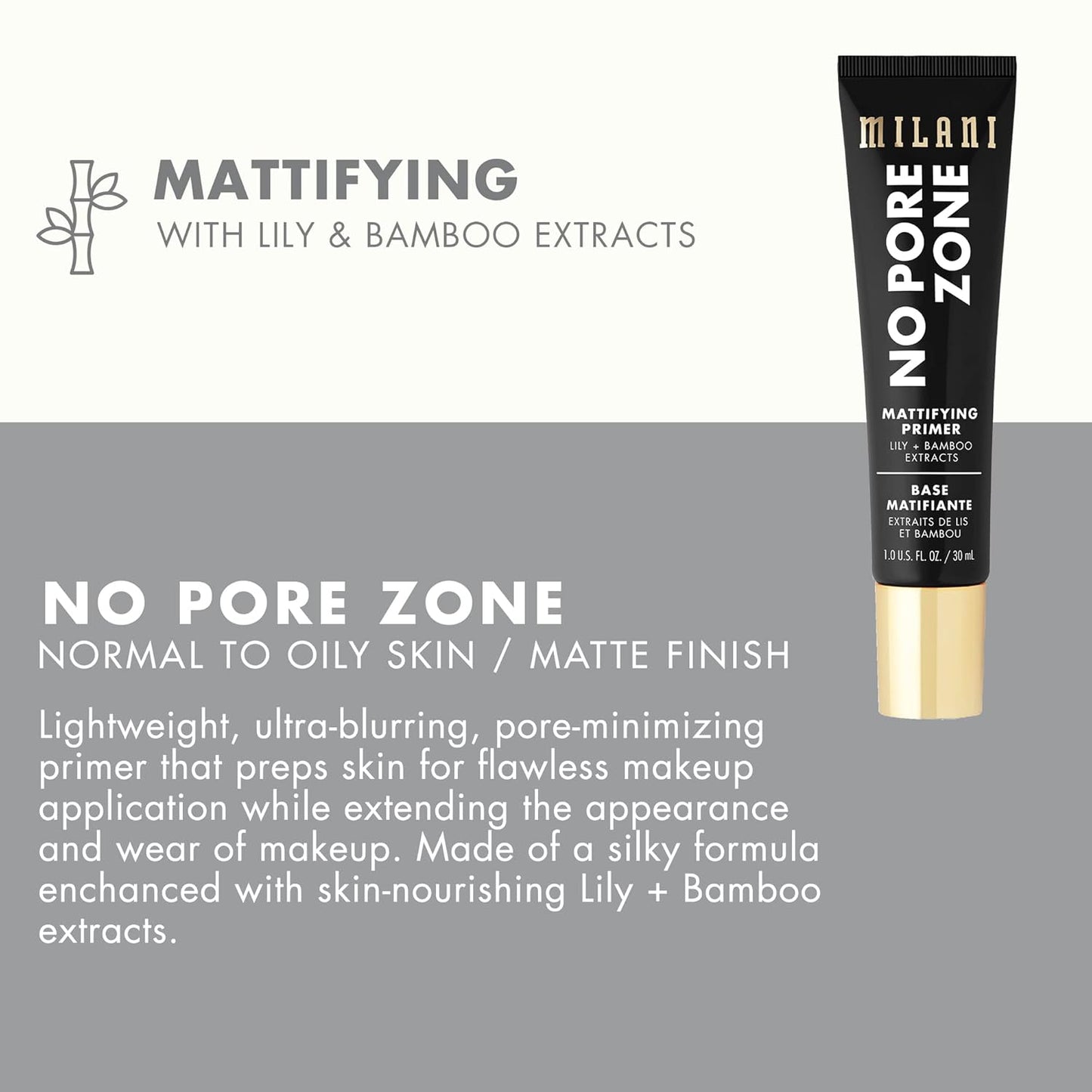 Milani Face Primer for Makeup (Mattifying & Pore-Minimizing, 1.0 Fl. Oz)