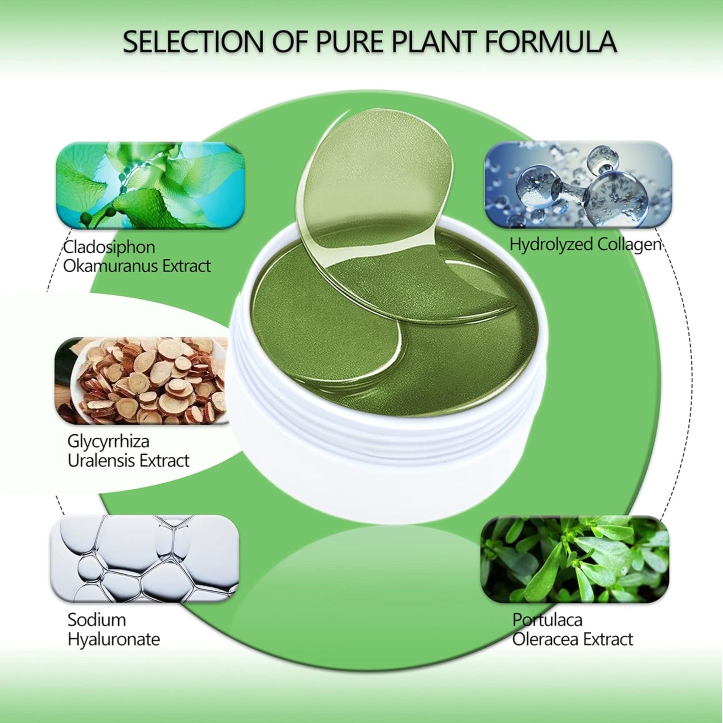 Anti-Aging Under Eye Patches, 30 Pairs, Seaweed Eye Masks for Dark Circles, Puffy Eyes, and Wrinkles, Skin Treatment Masks for Men and Women