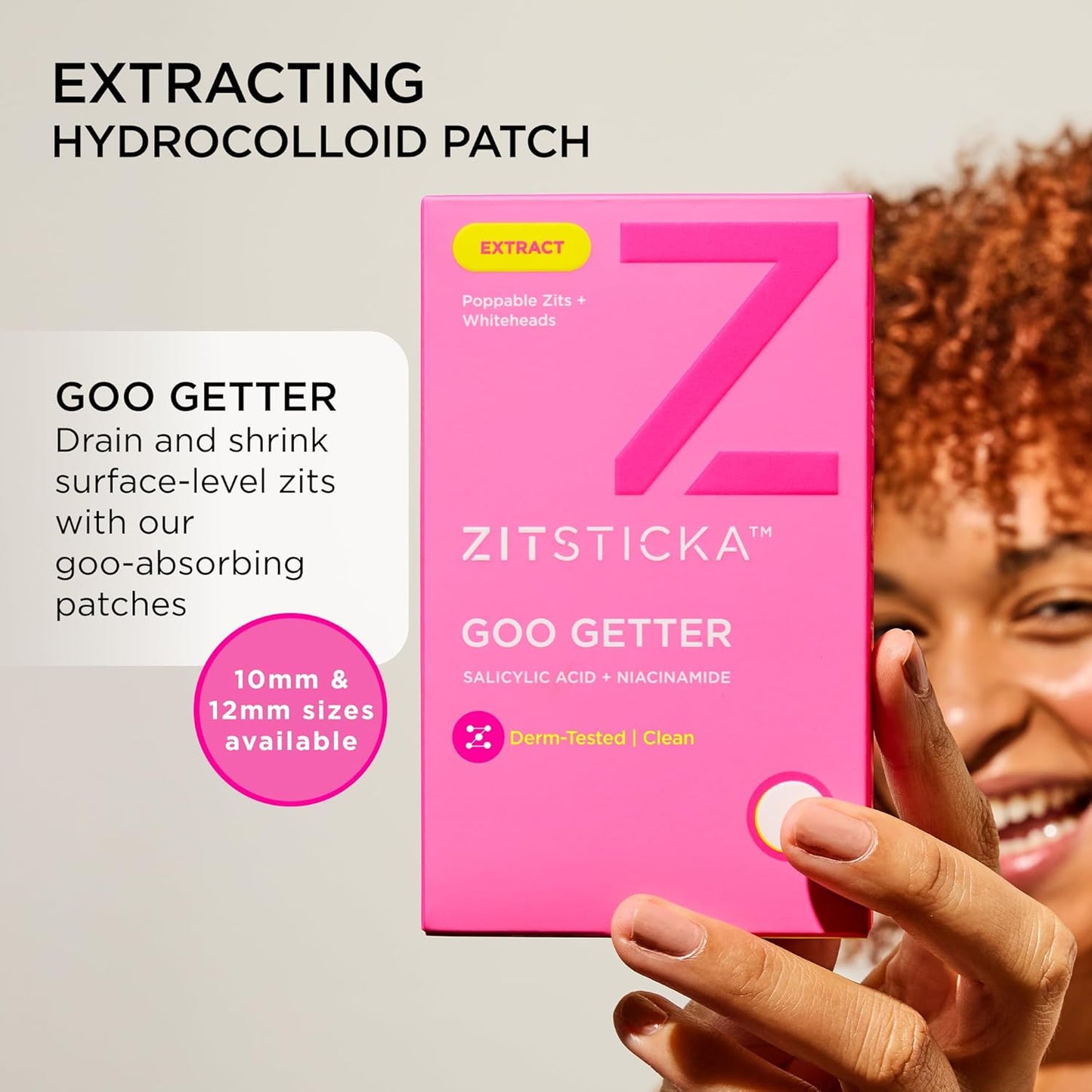 ZitSticka Pimple Patches for Face and Body, Goo Getter Hydrocolloid Patches to Cover Zits & Blemishes, Acne Patches or Zit Spot Stickers, Body Blemish Patch (108 Pack)