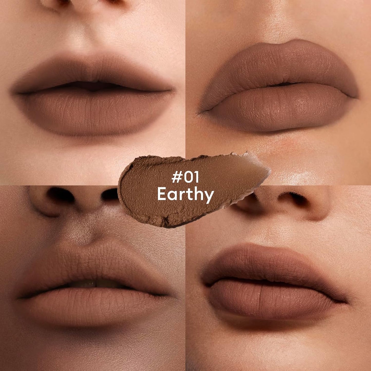 ITY Velvet Matte Finish Lip Stain-Mousse Textured Lip Clay, Red Shade, Conceals Lip Lines, Rich Pigment Lip Tint Lipsticks, 0.14 oz (4g) in Earthy, Truffle.