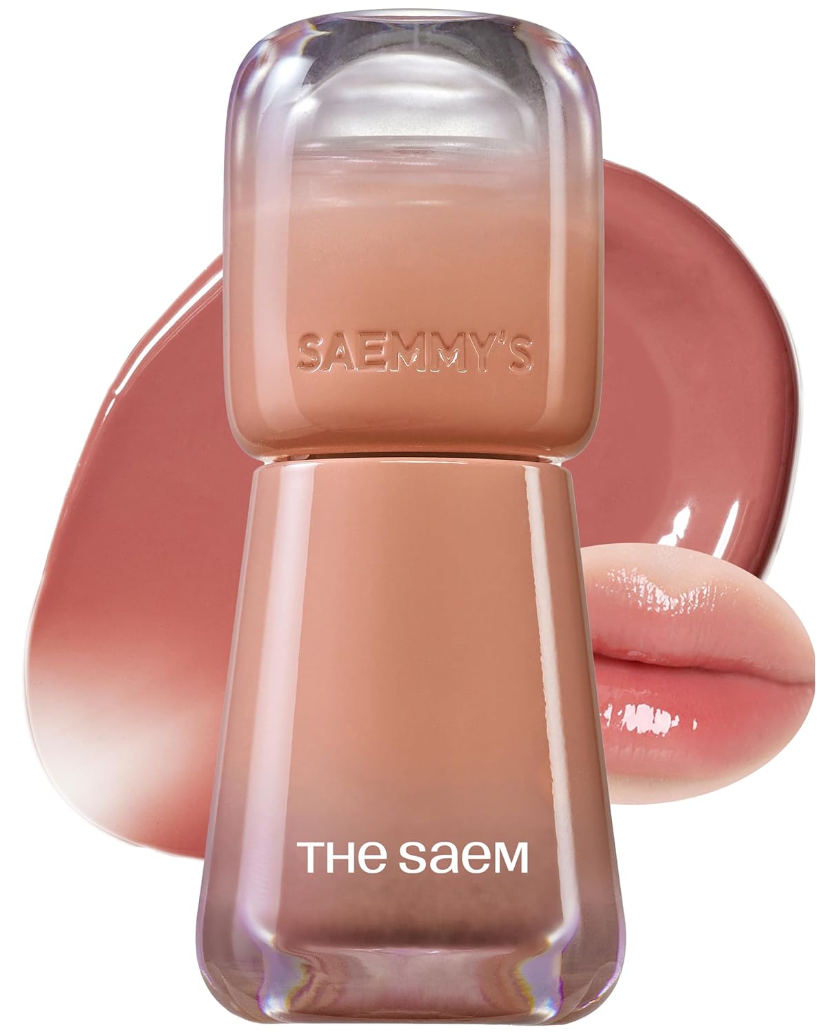 THESAEM Saemmy's Ade Shot Tint - Korean Lip Tint, Water Gel Lip Stain with Plump Glowy Moisturizing Finish, Buildable Radiant Gloss, Long-Lasting Comfort, 0.1 fl.oz. (07 Orange Ceylon)