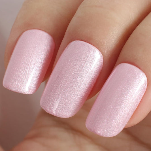 Light Pink Pearl Gel Nail Polish - 0.51 fl oz Pearl Peach Pink Shimmer Gel Polish for Manicure Salon or DIY Nail Art At Home - GP0028