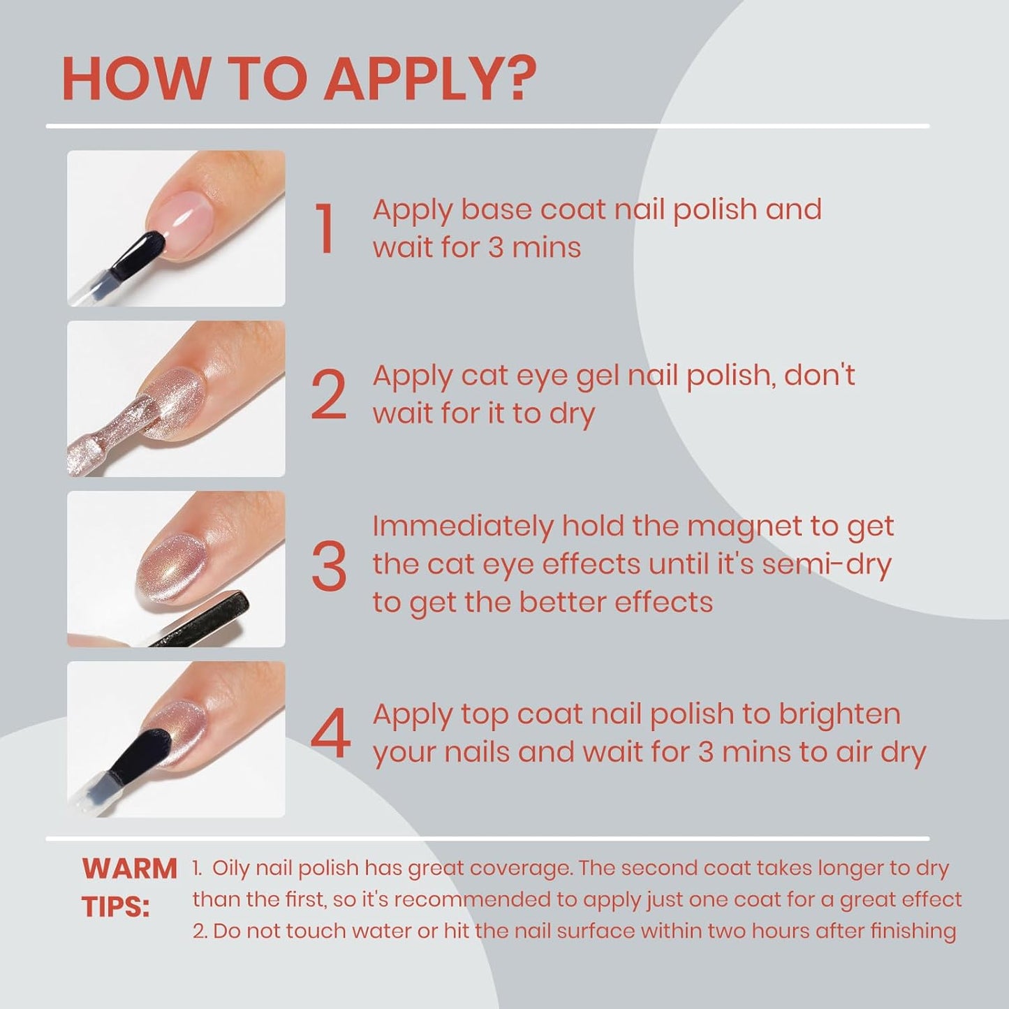 Aurora Silver Magnetic Nail Polish Non Gel with Magnet Quick Dry Cat Eye Nail Polish for Fingernail Air Drying Fast Lacquer Manicure Gift For Women Girls 16ml, 0.54fl oz