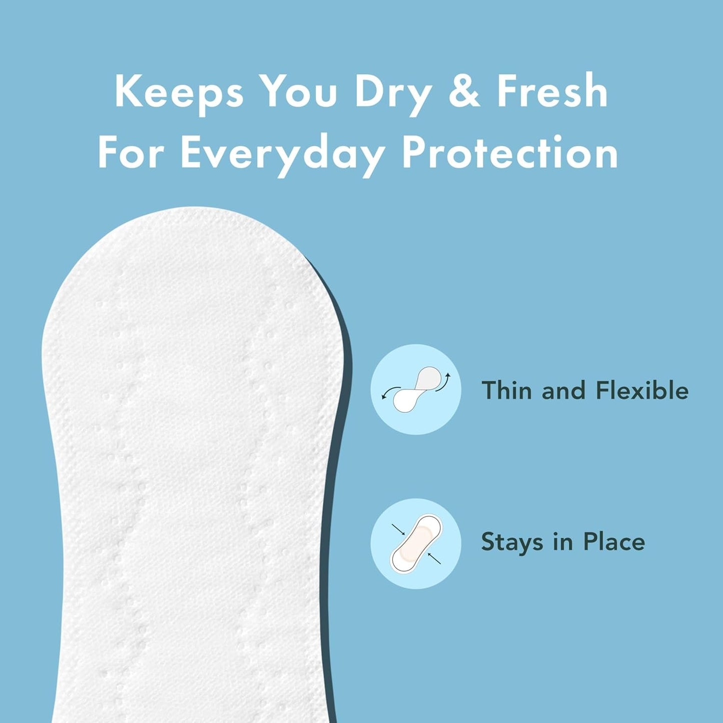 Rael Panty Liners for Women, Organic Cotton Cover - Daily Pantiliners, Light Absorbency, Unscented, Chlorine Free (Micro Thin, 280 Count)