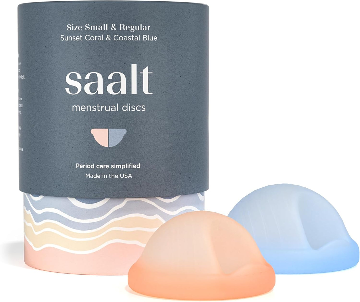 Saalt Menstrual Disc Duo – Reusable Period Disc for 12-Hour Protection – BPA & Latex Free – Easy Removal – Soft, Flexible, and Comfortable