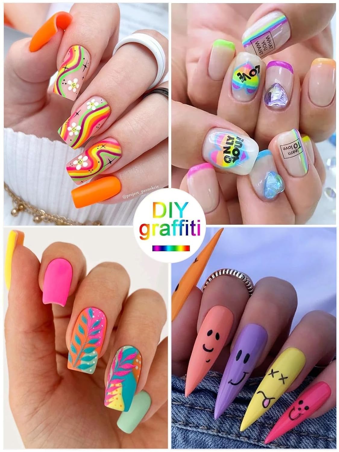 Kalolary 12 Color 0.7MM Nail Art Pens Set, 3D Nail Polish Pens Nail Point Graffiti Dotting Pen Drawing Painting Liner Brush for DIY Nail Art Beauty Adorn Manicure Tools