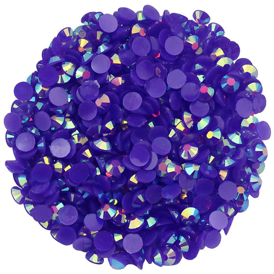 2250 Pcs SS16 4mm AB Flatback Rhinestones for Nails Art Crafts Glitter Round Shine Gems Crystals DIY Clothes Shoes （Dark Purple AB）