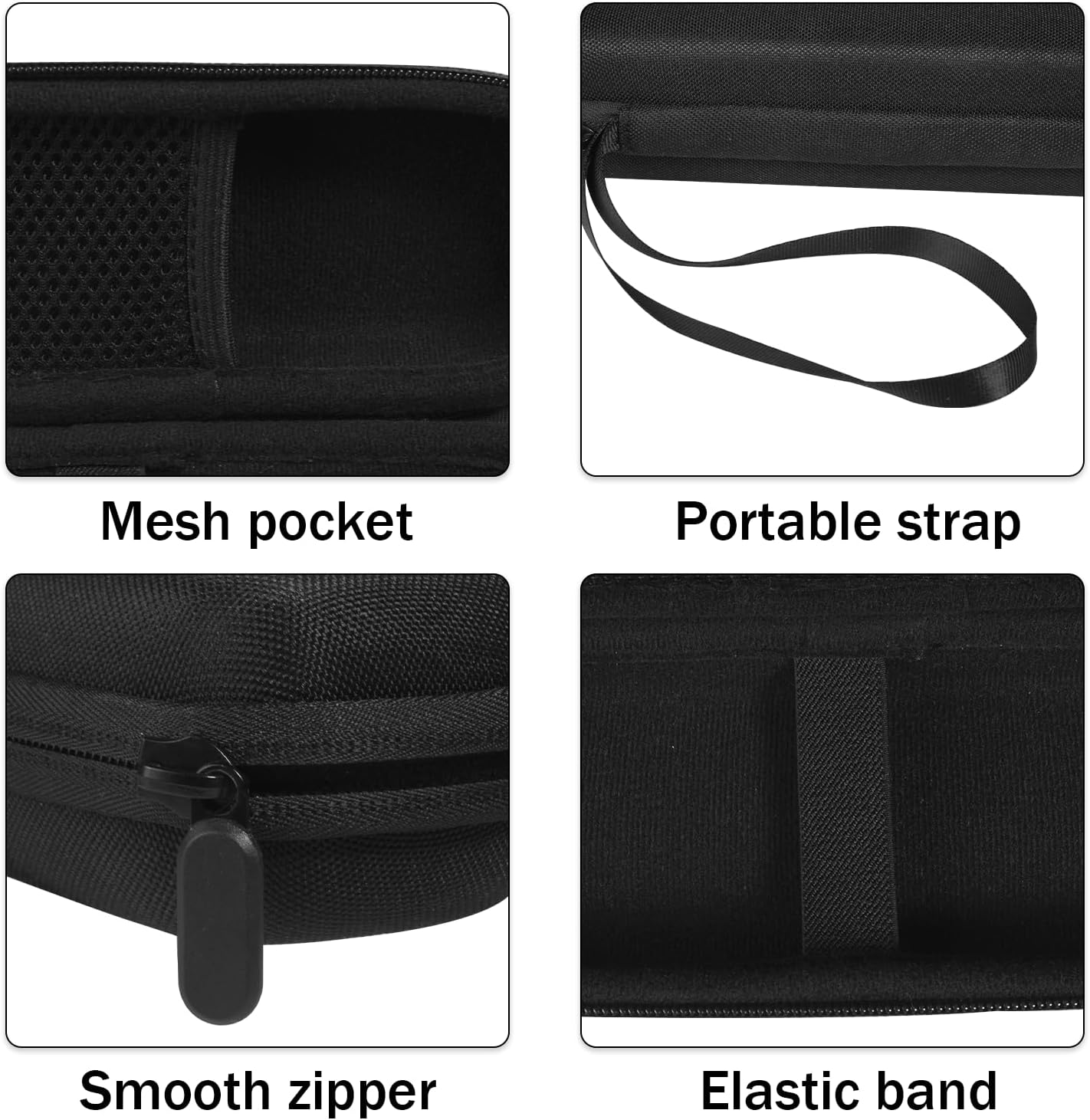 Hard Travel Carrying Case for Hybrid Electric Trimmer and Shaver, Portable Organizer Storage Bag for QP2520, QP2530, QP2620, QP2630- Black