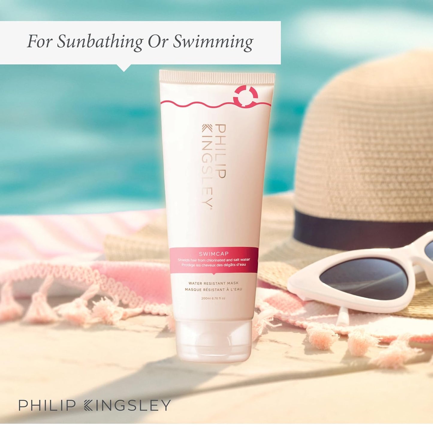 PHILIP KINGSLEY |Swimcap - Chlorine Hair Protection Water Resistant Mask |Swim Hair Mask, Protects Hair from Chlorine, Salt Water and UV Damage | Hair Color Protection Products | 6.76oz