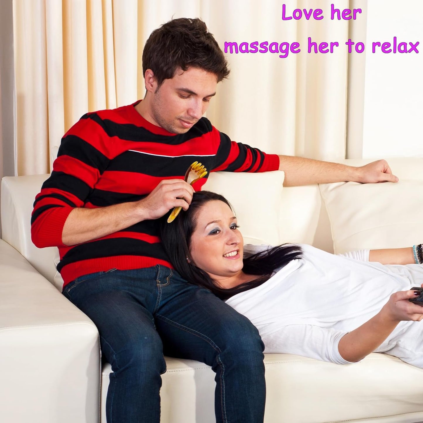 Scalp Massage Tools, 2-Pieces Head Scratcher Massager Whisk, Gift for Mother, Sister,Kids and Lover, Portable Resin SPA Tools with a Black Zippered Bag(Amber)