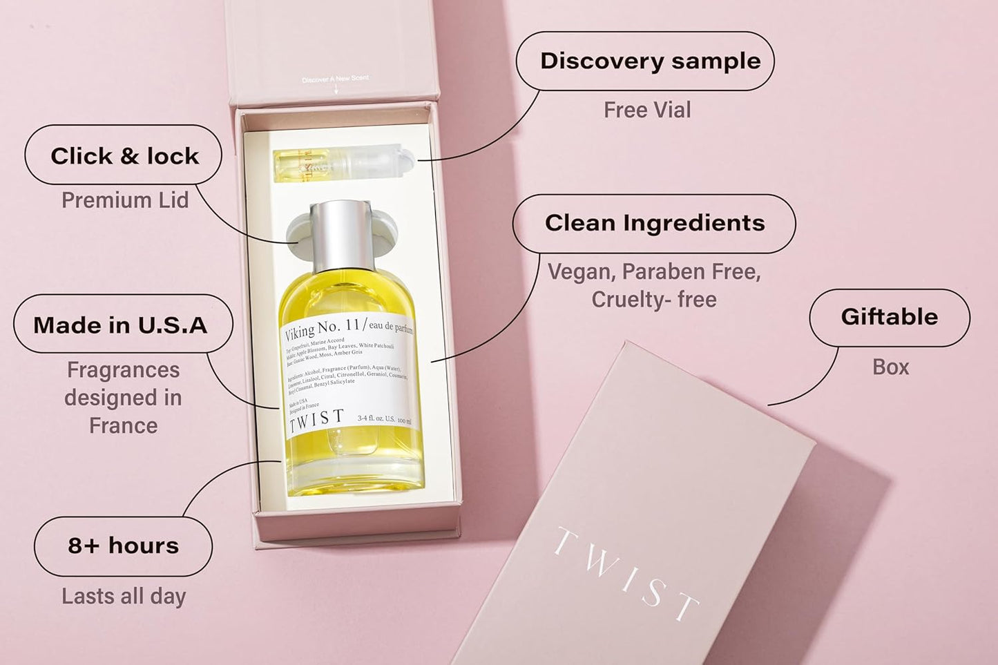 Twist - Viking No. 11 - Eau De Parfum Inspired by P. R. Invictus, Long-Lasting Perfume For Men, Paraben Free, Vegan, Clean Ingredients, Fragrance - Spray 100 ml | 3.4 fl. oz.