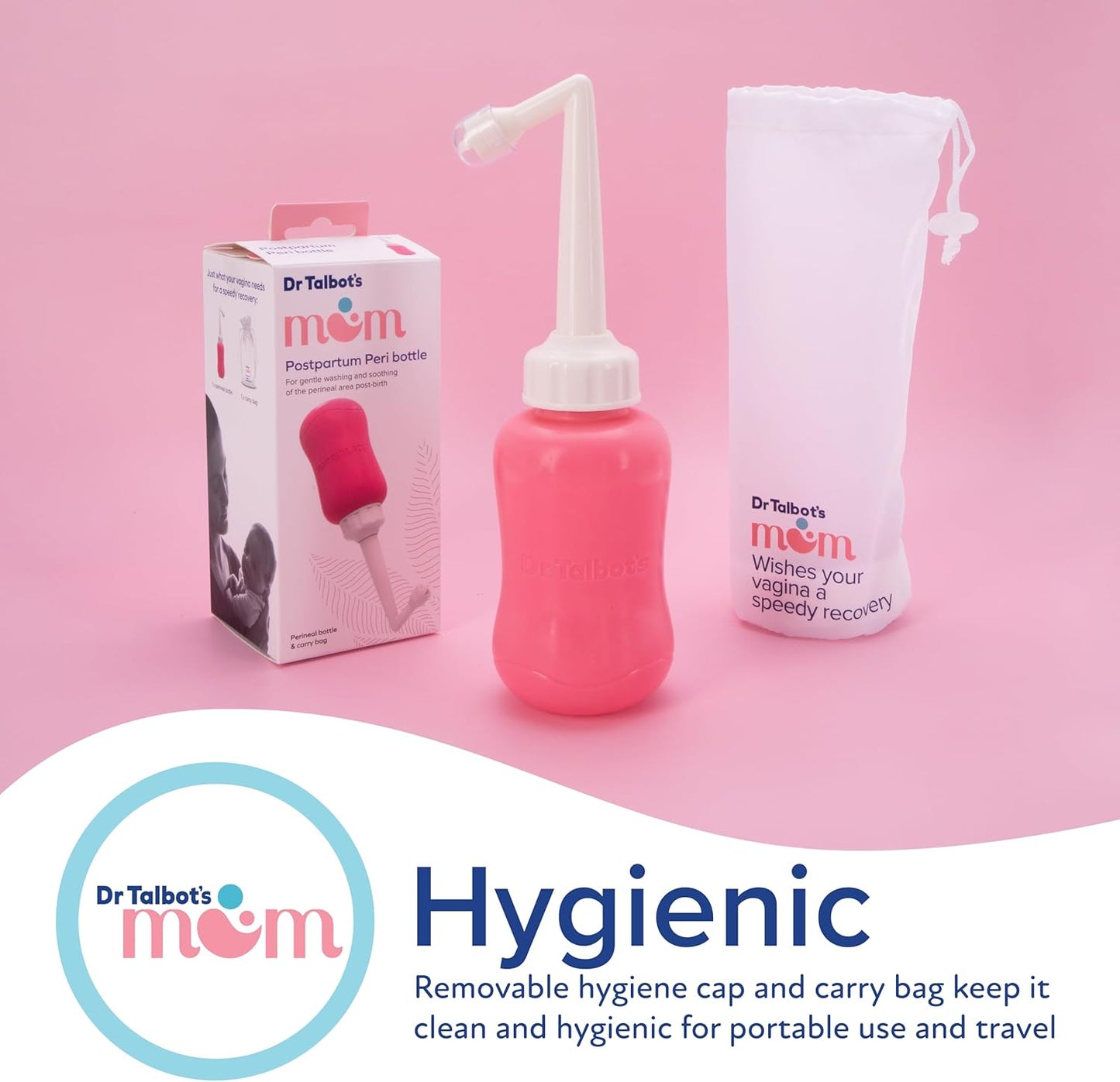 Dr. Talbot's Mom Postpartum Peri Bottle with Carry Bag - Perineal Spray Bottle for Mothers - 12.2 fl oz