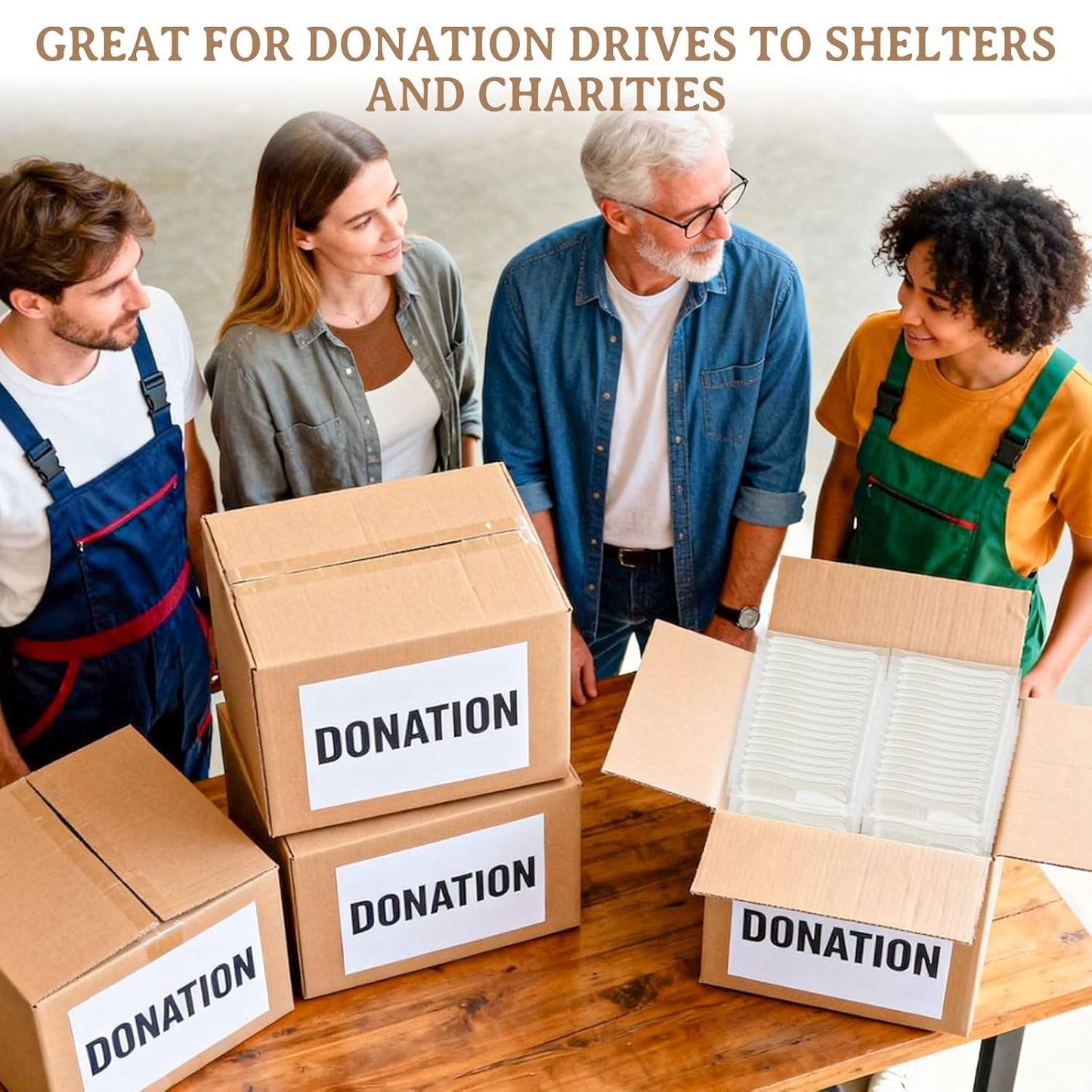 Combs in Bulk Individually Wrapped, 50 Pack Disposable Hair Combs for Hotel, Salon, Home Care and Travel (Wheat)