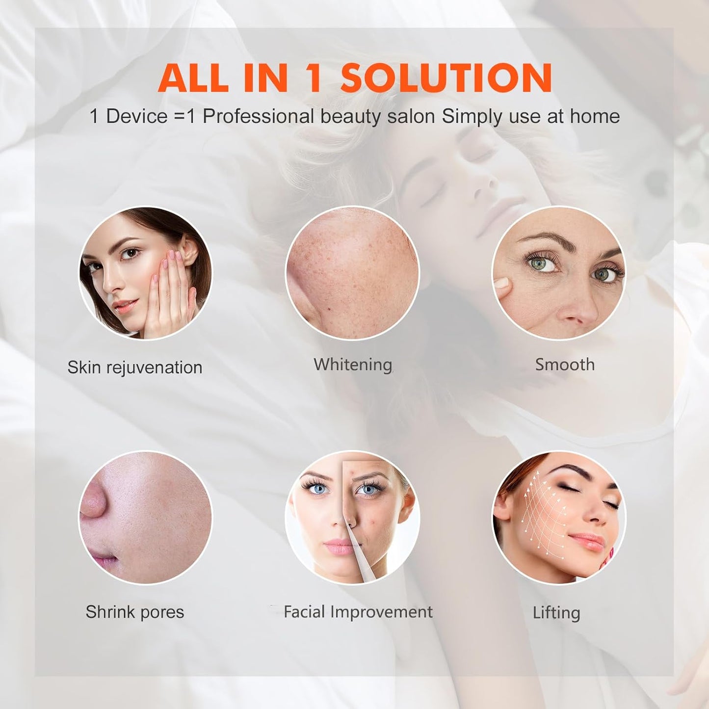 Holsn LED Light Therapy for Face Body with Spray 7 Color LED Face Mask Light Therapy,Cycle Therapy Light & Time Preset & Adjustable LED Brightness Red Light Therapy Face Mask Beauty Salon Home SPA