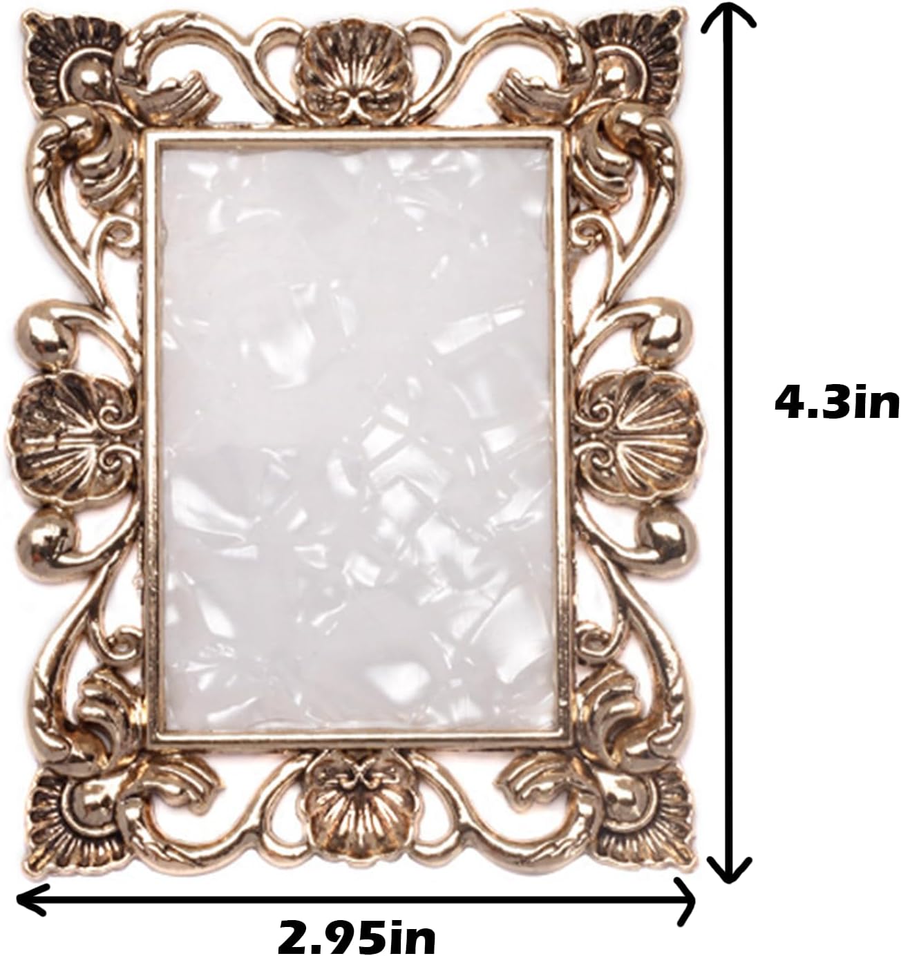 2 Pcs Nail Art Palette Nail Mixing Palette Polish Color Mixing Plate Golden Edge Nail Holder Display Board Heart Shape Cosmetic Mixing Tools (Gold)