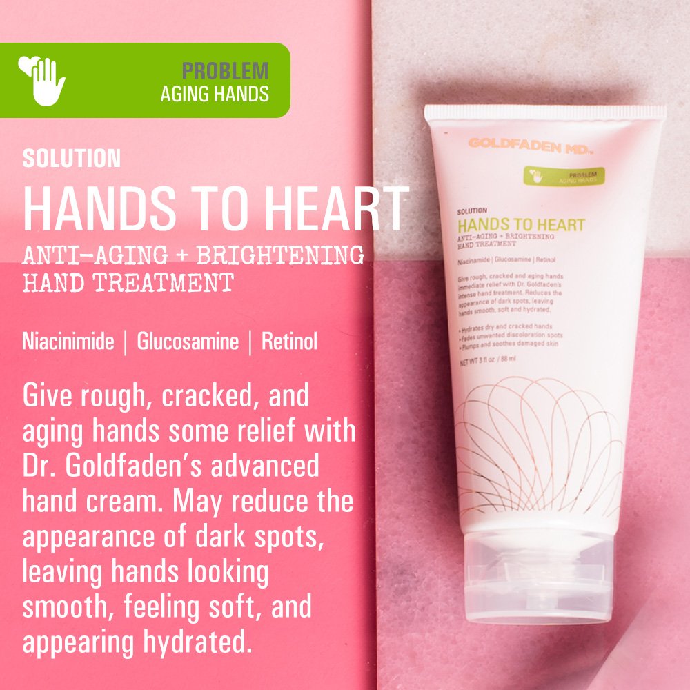 GOLDFADEN MD Ultimate Hydration Duo Hands to Heart Moisturizing Anti-Aging Hand Cream 3oz and Lip Therapy Restoring Lip Balm .5oz