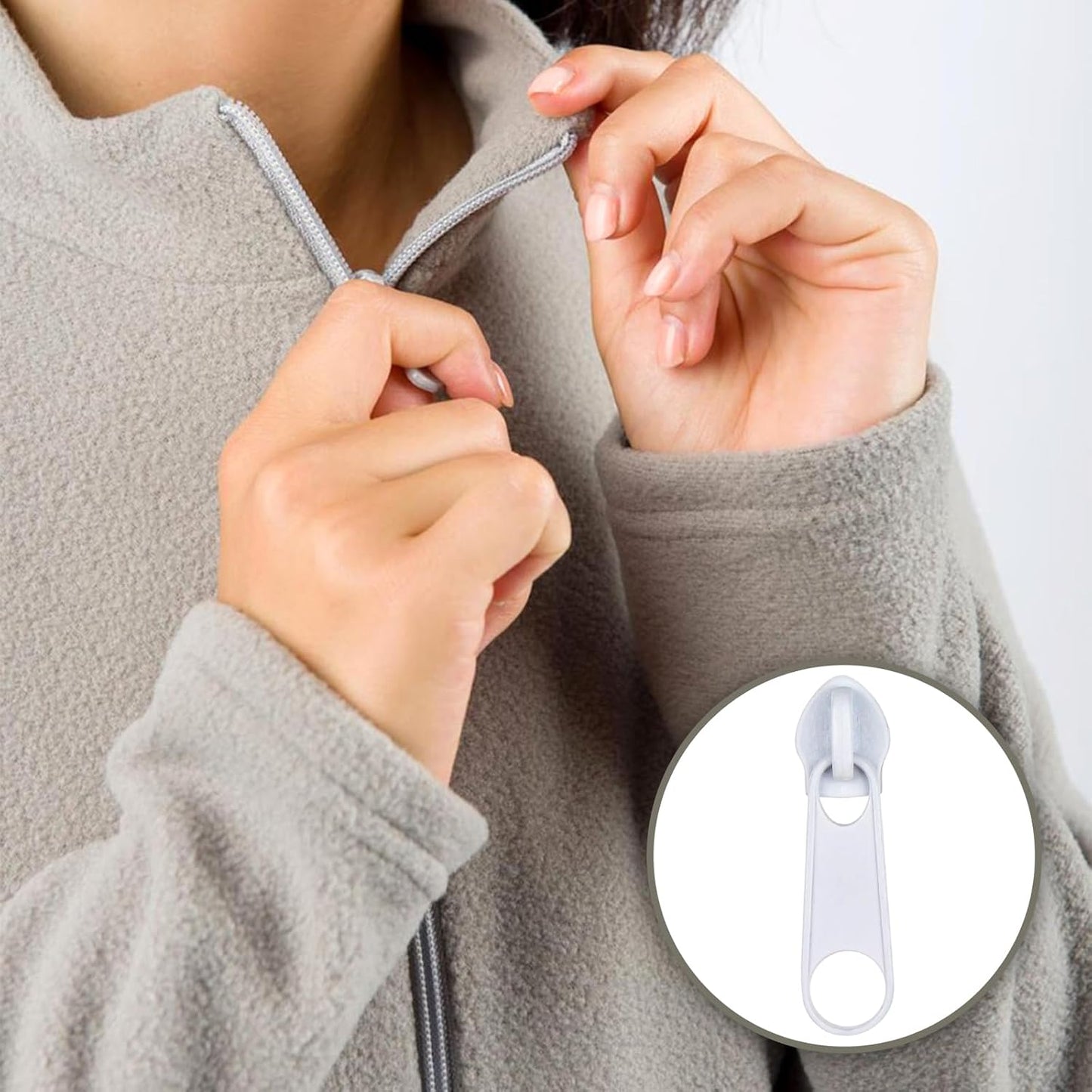 DOITEM Zipper Repair Kit - 5# Zipper Pull Rescue Kit for Clothing, Jackets, Purses, Luggage, Backpacks