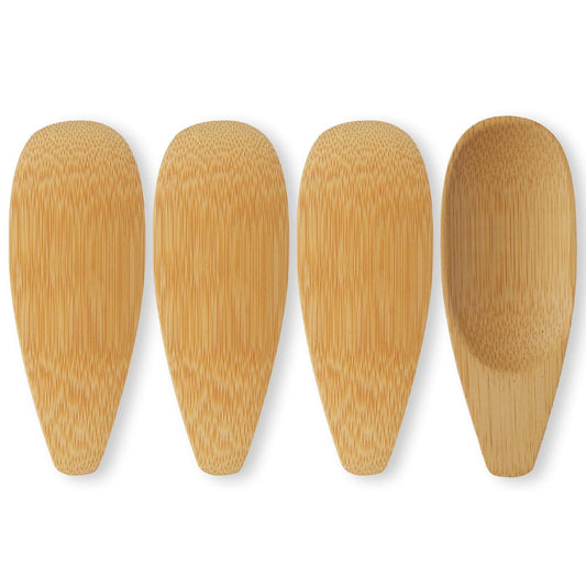 4PCS Deodorant Cream Applicators, Bamboo Multi-functional Applicator for Deodorant Cream, Facial Mud, Cosmetic Mask, Facial Clay