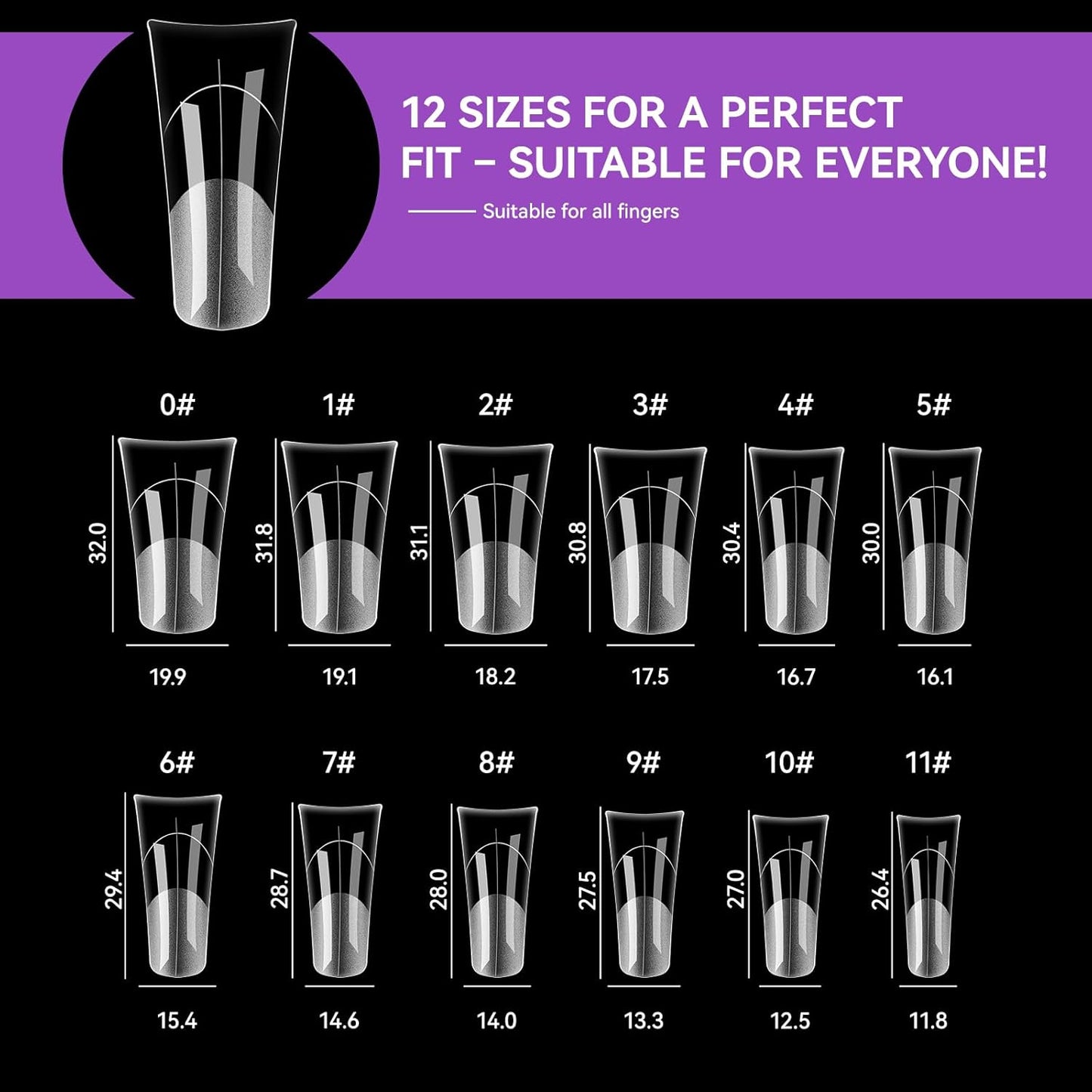 Gelike EC Duck Dual Forms for Extension: 120 Pcs Color Nail Form, 12 Size Nail Forms For Builder, Half Matte Gel Forms For Manicure Art Design Salon Diy