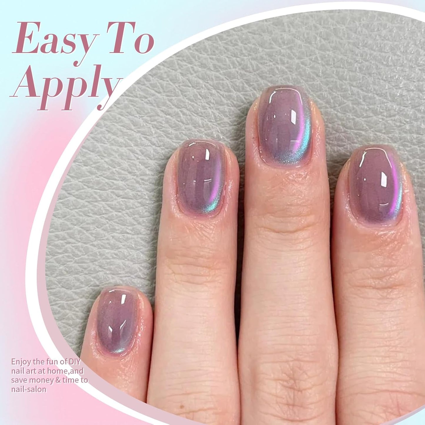 Born Pretty Cat Magnetic Eye Gel Nail Polish Rainbow Aurora Cat Magnetic Gel Polish Firefly Blue Purple Cat Magnetic Eye Gel Manicure Nail Art DIY 15ml