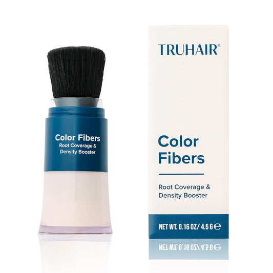 TRUHAIR Color Fibers Root Coverage & Density Booster | Quick-Apply Root Touch Up Hair Color | Natural Color Matching, Gray Hair Cover up to Color Gray Roots - 11 Hair Colors Available (Light Blonde)