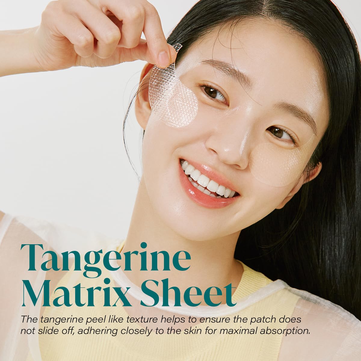 GOODAL Green Tangerine Vitamin C Eye Patches 60 Sheets – Hydrating Gel Under Eye Masks for Tired Puffy Eyes, Korean Skincare, Glass Skin Look, Daily Self Care Essentials