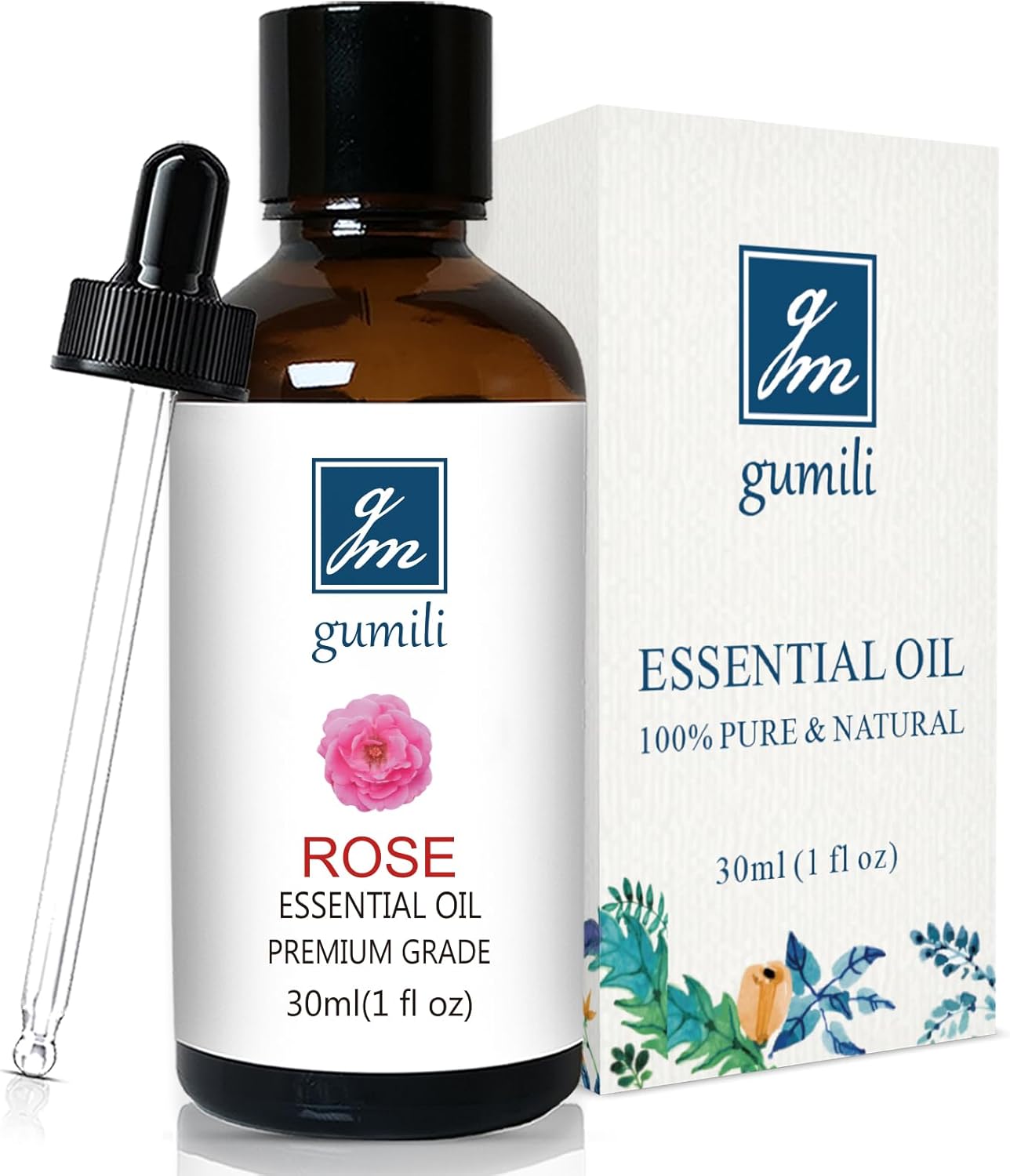 Rose Essential Oil, Home Fragrance Scent Oil for Diffuser, Skin, Hair, Candle, Soap, Dryer Balls, Laundry - 1 oz/30ml