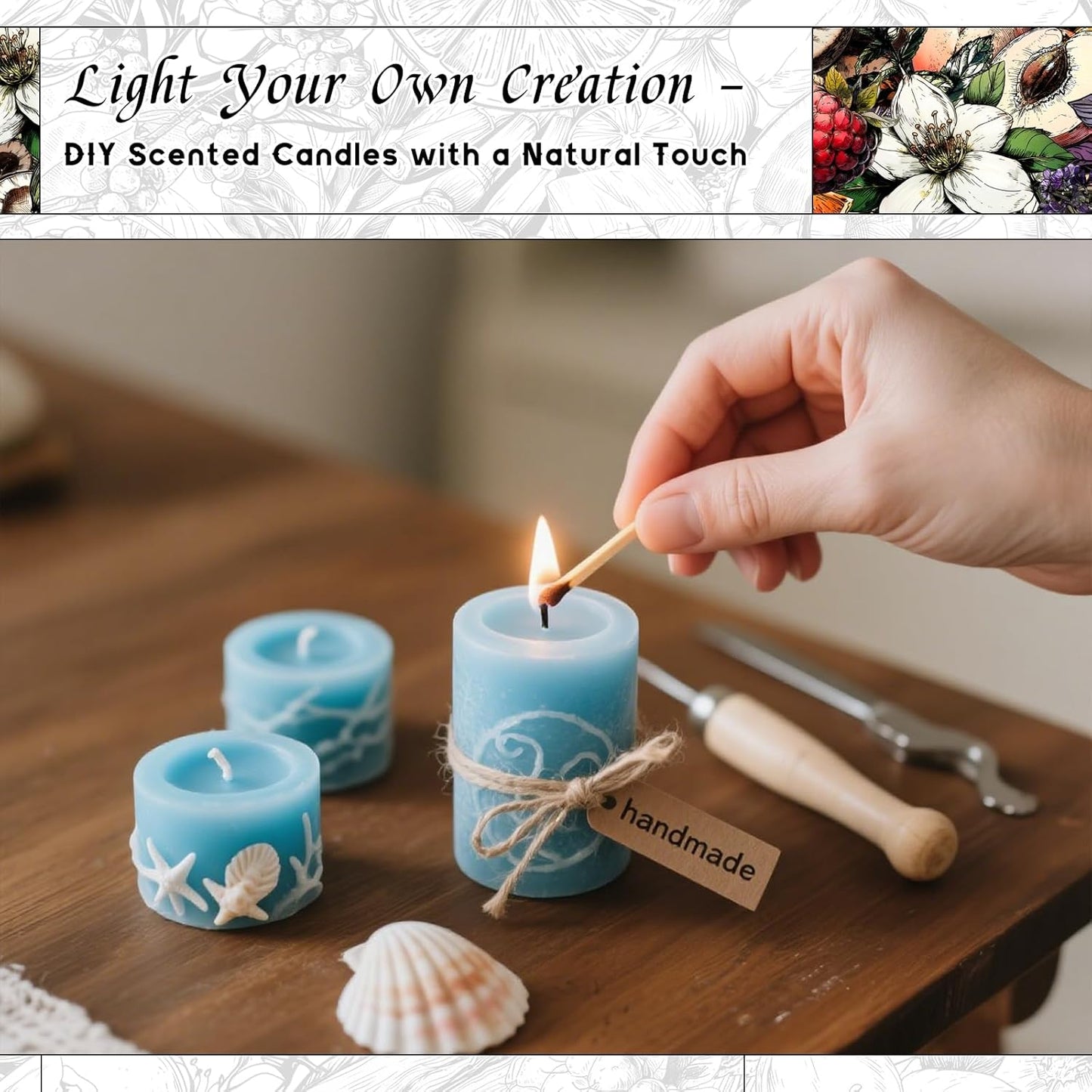 HIQILI Tidal Sonata Fragrance Oil for Diffuser, Candle & Soap Making, Personal Care Scenting, Aquatic Notes, Long-Lasting Scents - 5.07 Fl Oz