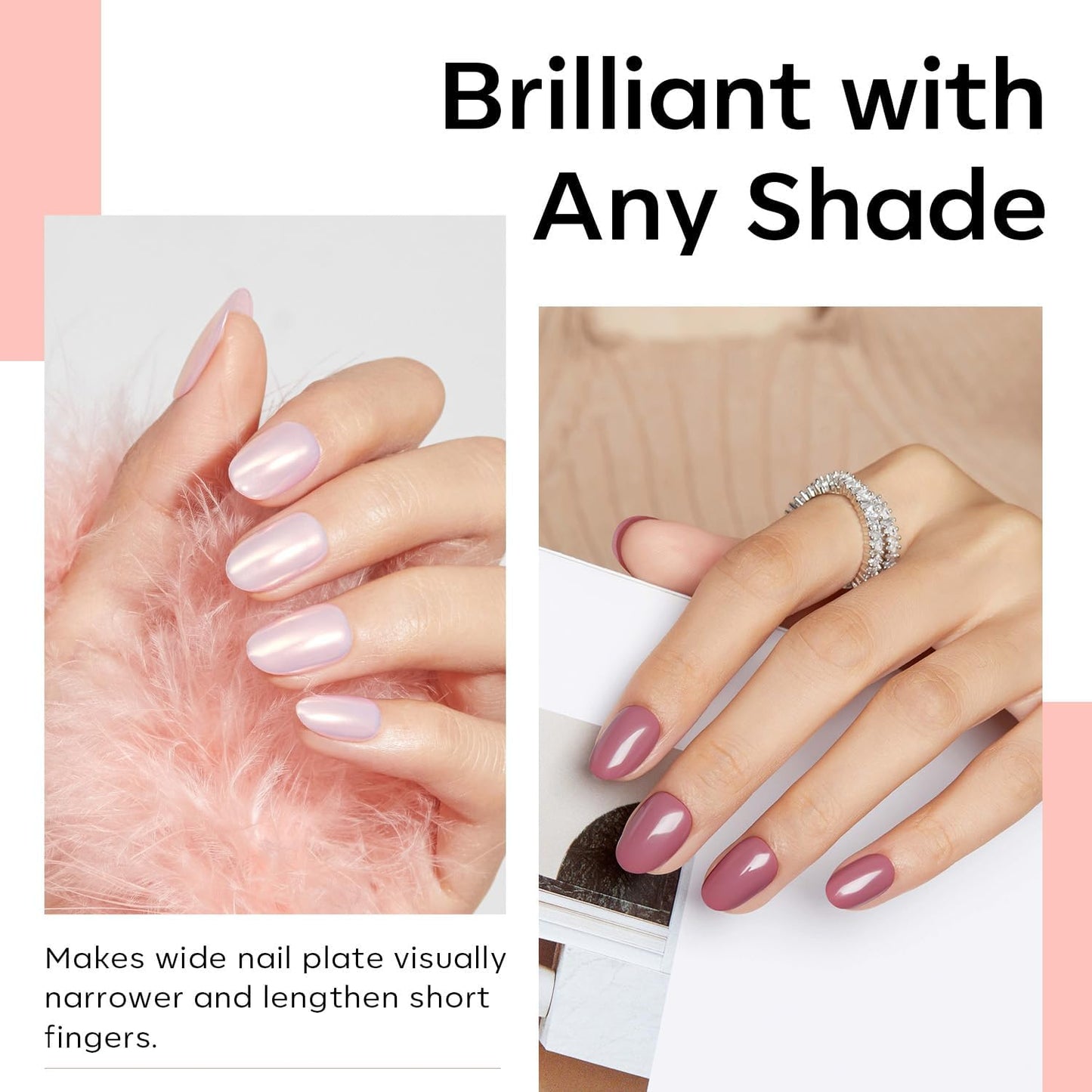 Modelones Extra Short Oval Round Nail Tips - 510Pcs Soft Fake Nails Tips Gel Pre-shaped Half Matte Full Cover No Filed False Extension Manicure Salon DIY at Home 15 Sizes