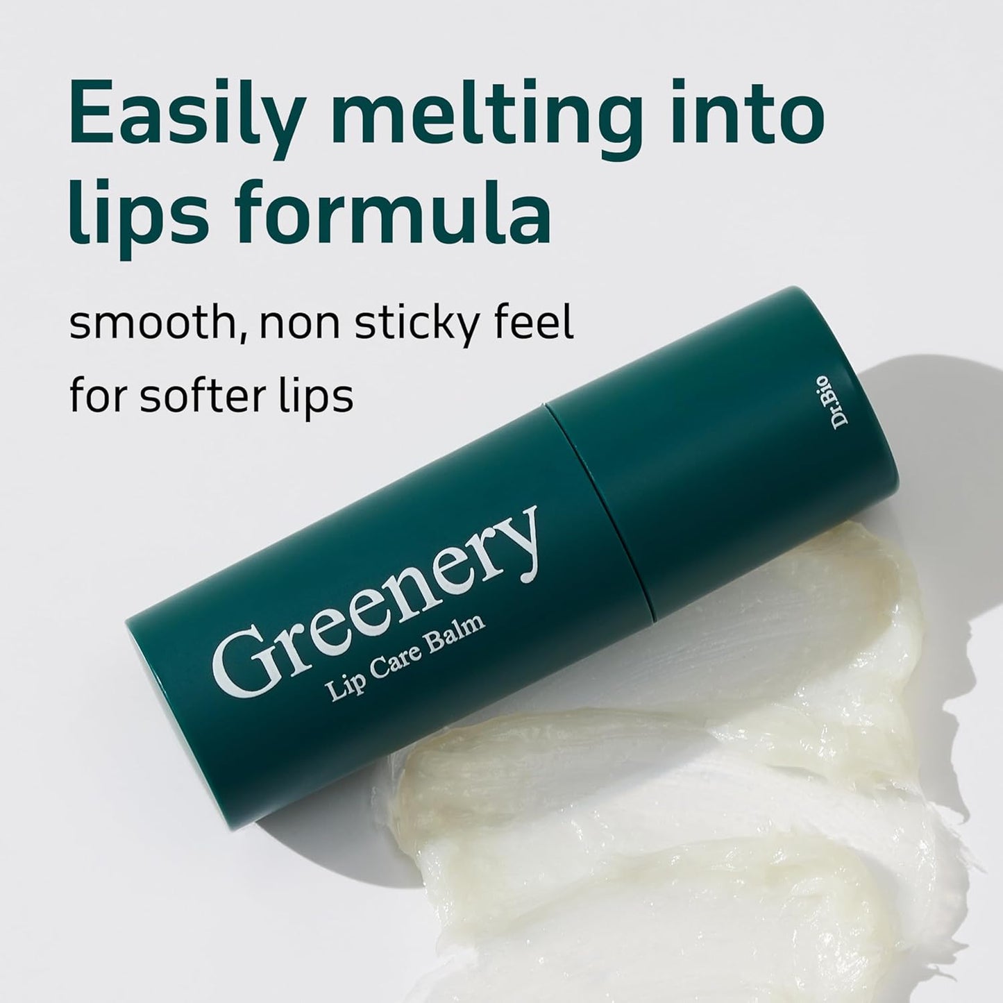 Dr. Bio Greenery Lip Care Balm (0.28oz/8g)| Hydrating Relief Balm for Dry, Chapped Lips | Lip Treatment with Natural Oils & Probiotics | Lip Moisturizer Repair Stick | Vegan Korean Skin Care | 2 Tubes