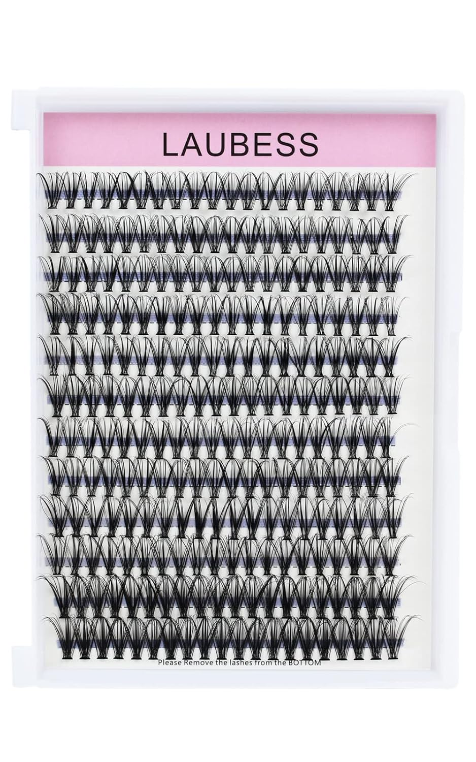 Lash Clusters LAUBESS Individual Lashes Waterproof Eyelash Clusters Mixed Tray Cluster Eyelash Extensions Soft Cluster Lashes for Beginners(20D-0.07D-18)